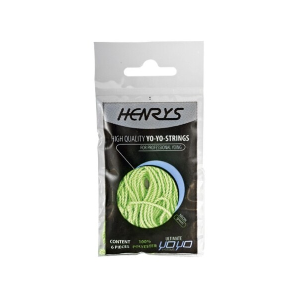 Henrys Yo-Yo string pack 6x Neon Green Strings
