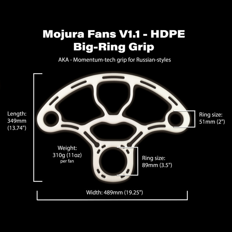HDPE Mojura Fans V1.1 - 89mm dimensions