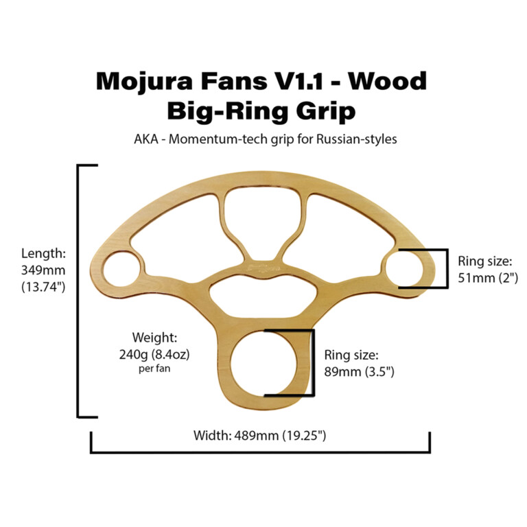 Mojura fans wood v1.1 - big ring Natural.