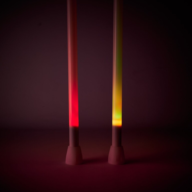 Threeworlds Fusion Spin Glow Staffs - lights on