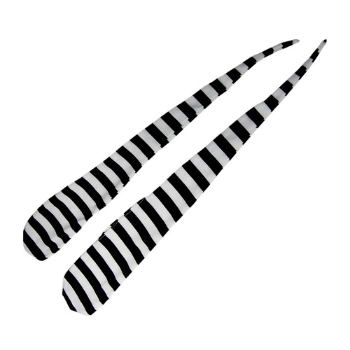 Empty Juggle Dream Sock Poi - Black/White Stripes